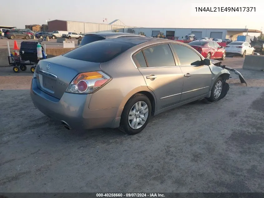 2009 Nissan Altima 2.5/2.5S VIN: 1N4AL21E49N417371 Lot: 40258660