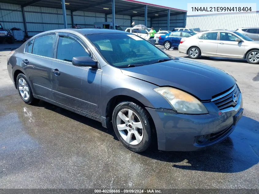 2009 Nissan Altima 2.5 S VIN: 1N4AL21E99N418404 Lot: 40258685