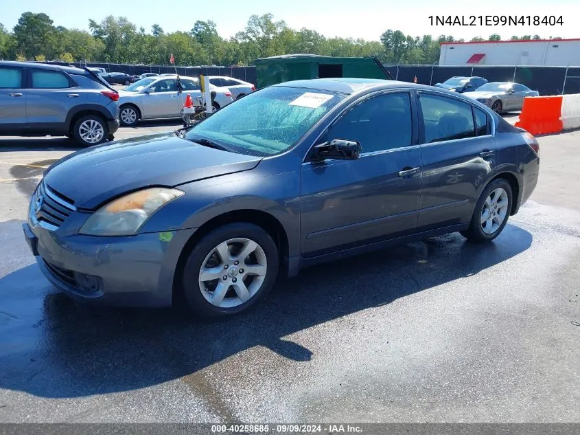 2009 Nissan Altima 2.5 S VIN: 1N4AL21E99N418404 Lot: 40258685