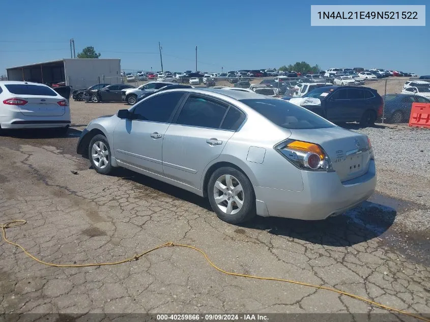 1N4AL21E49N521522 2009 Nissan Altima 2.5 S