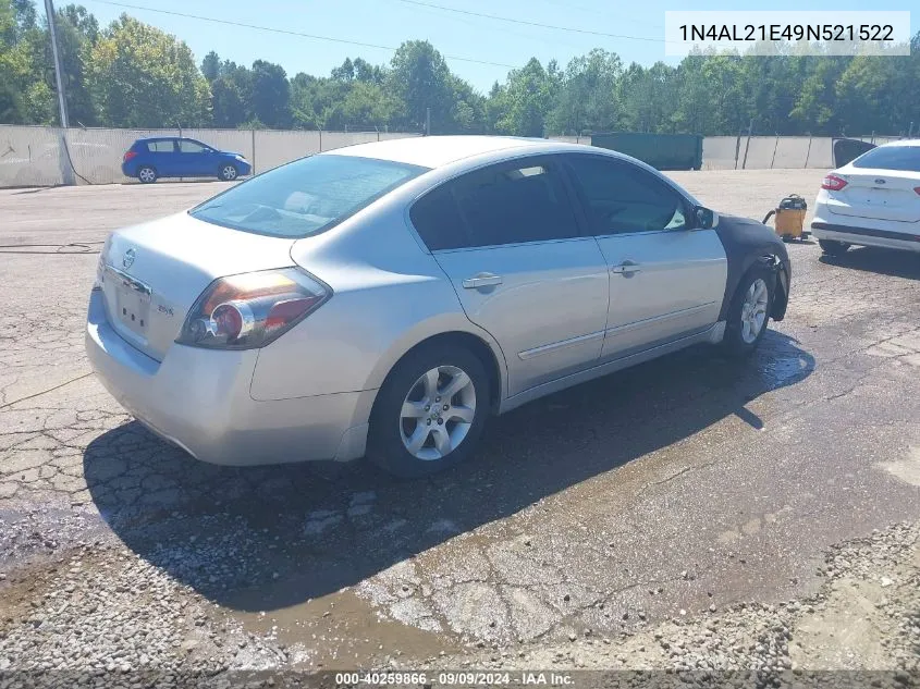 2009 Nissan Altima 2.5 S VIN: 1N4AL21E49N521522 Lot: 40259866