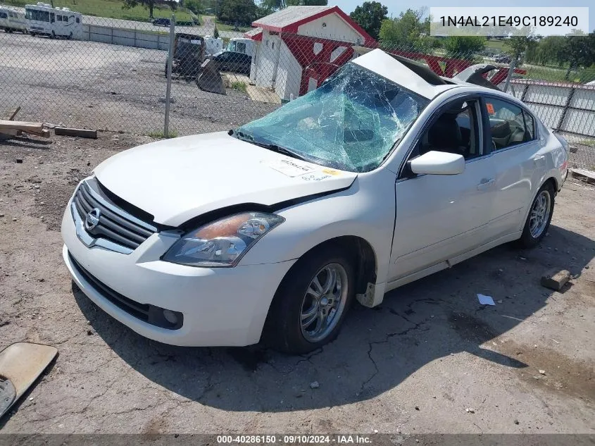 2009 Nissan Altima 2.5 S VIN: 1N4AL21E49C189240 Lot: 40286150