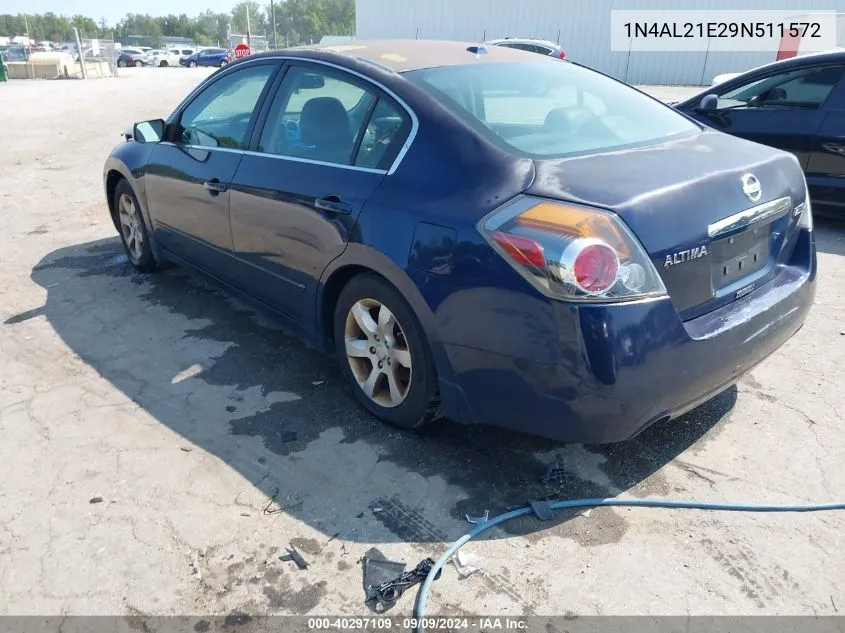 2009 Nissan Altima 2.5/2.5 S VIN: 1N4AL21E29N511572 Lot: 40297109