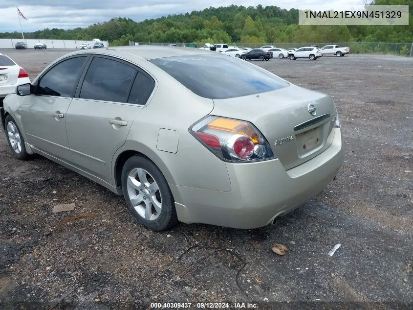 2009 Nissan Altima 2.5 S VIN: 1N4AL21EX9N451329 Lot: 40309437