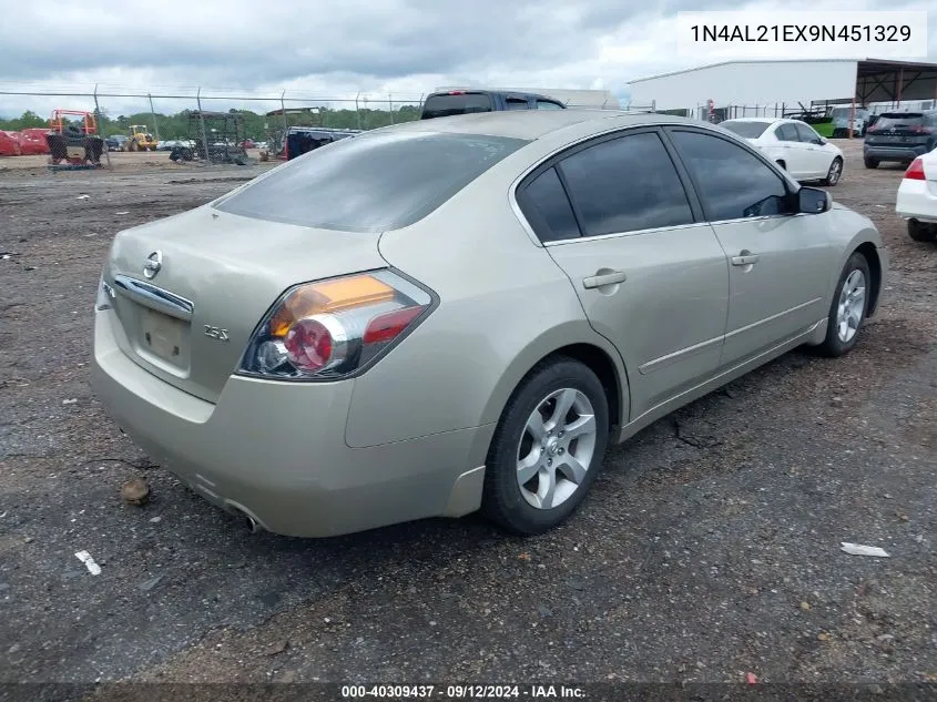 2009 Nissan Altima 2.5 S VIN: 1N4AL21EX9N451329 Lot: 40309437