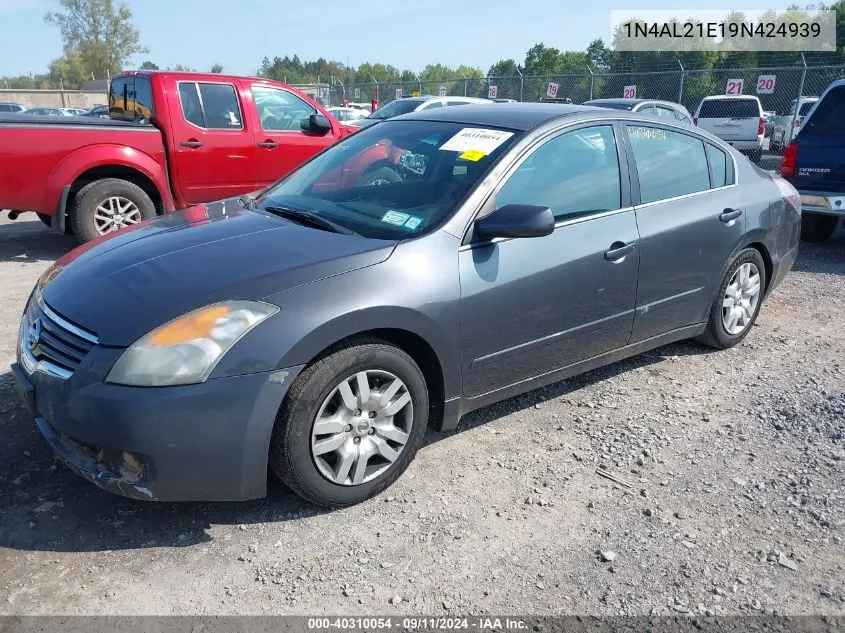 2009 Nissan Altima 2.5 S VIN: 1N4AL21E19N424939 Lot: 40310054