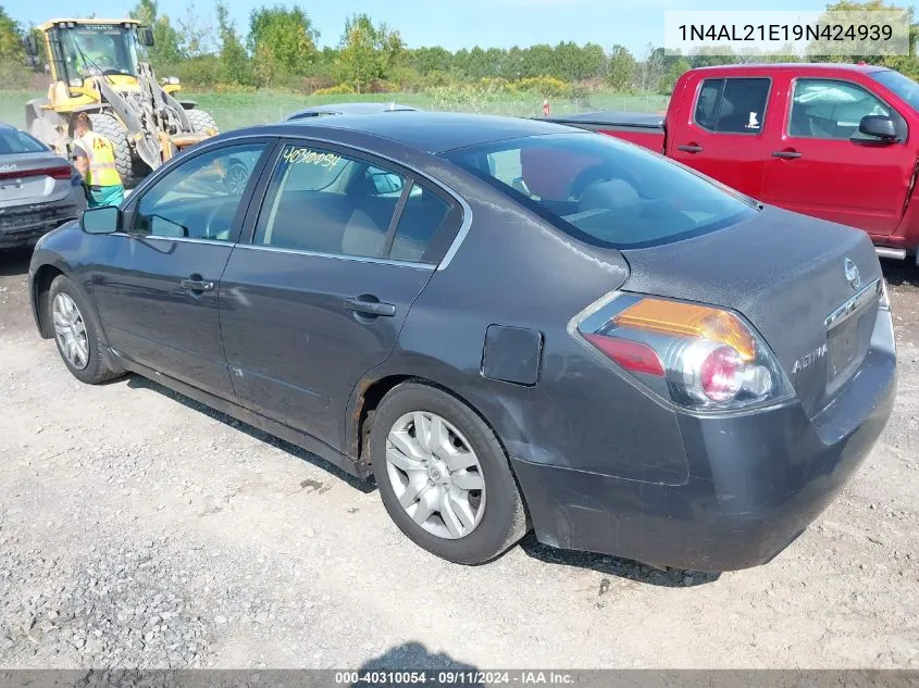 2009 Nissan Altima 2.5 S VIN: 1N4AL21E19N424939 Lot: 40310054