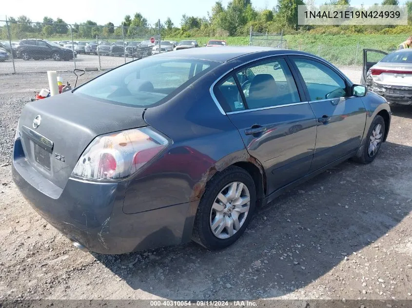 2009 Nissan Altima 2.5 S VIN: 1N4AL21E19N424939 Lot: 40310054