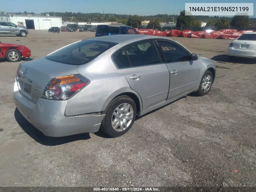 2009 Nissan Altima 2.5 S VIN: 1N4AL21E19N521199 Lot: 40316540