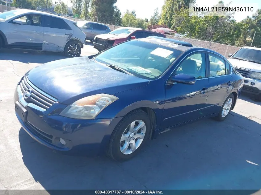 2009 Nissan Altima 2.5 S VIN: 1N4AL21E59N436110 Lot: 40317787