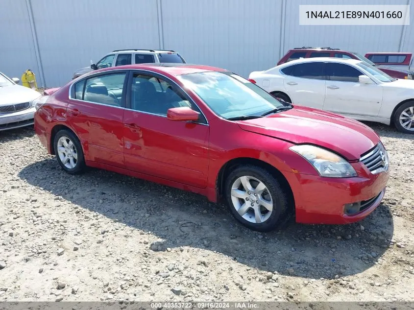 2009 Nissan Altima 2.5 S VIN: 1N4AL21E89N401660 Lot: 40353722