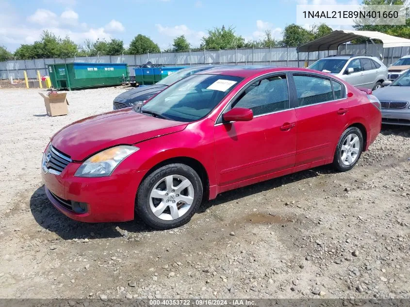 2009 Nissan Altima 2.5 S VIN: 1N4AL21E89N401660 Lot: 40353722