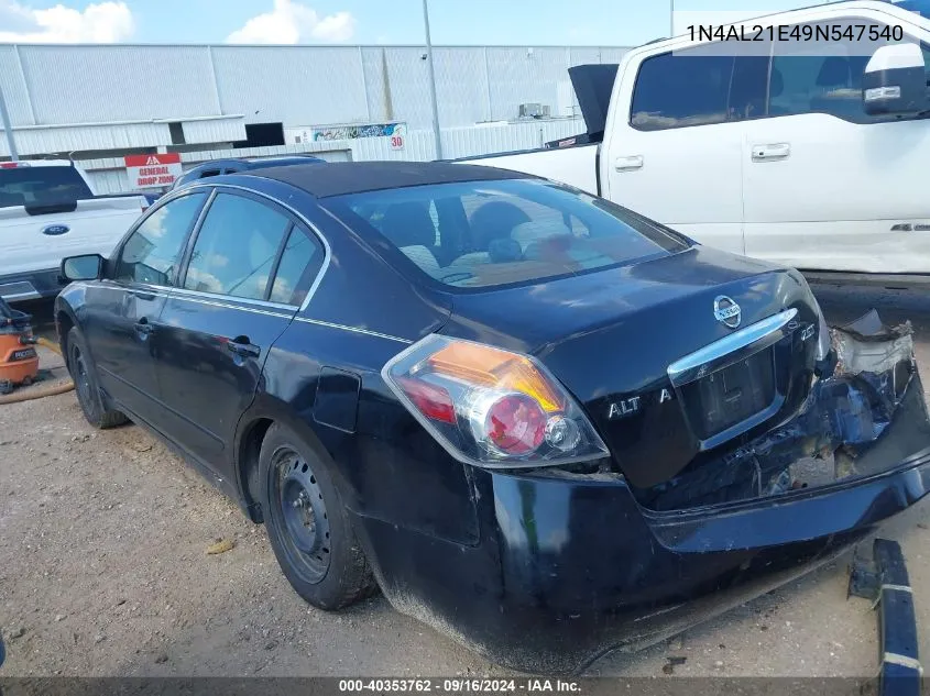 2009 Nissan Altima 2.5 S VIN: 1N4AL21E49N547540 Lot: 40353762