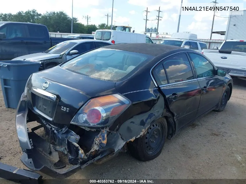 2009 Nissan Altima 2.5 S VIN: 1N4AL21E49N547540 Lot: 40353762