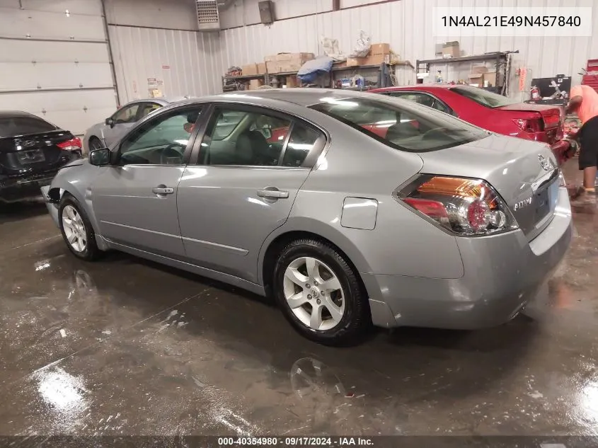 2009 Nissan Altima 2.5 S VIN: 1N4AL21E49N457840 Lot: 40354980