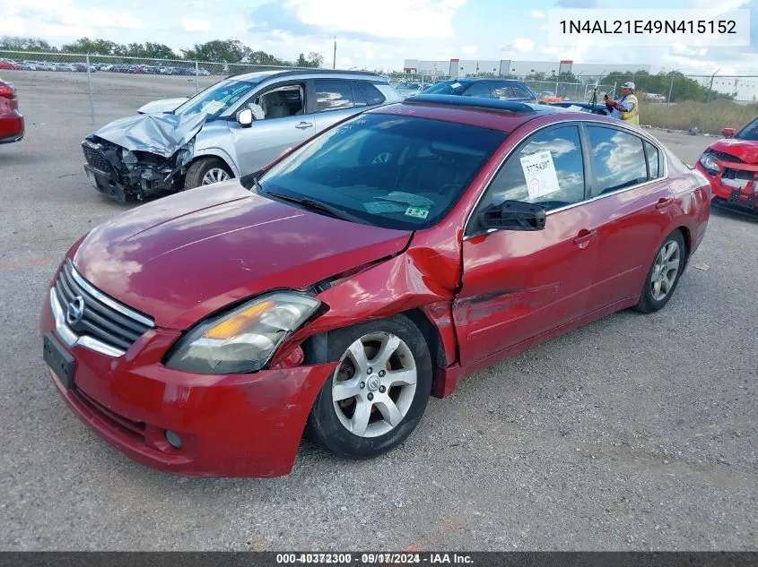 2009 Nissan Altima 2.5 S VIN: 1N4AL21E49N415152 Lot: 40372300