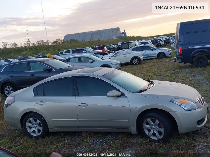 2009 Nissan Altima 2.5/2.5S VIN: 1N4AL21E69N416934 Lot: 40542426