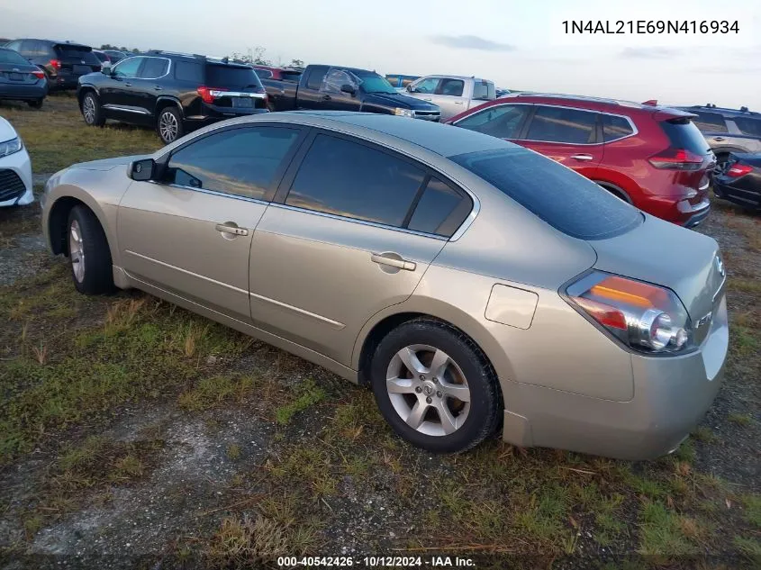 2009 Nissan Altima 2.5/2.5S VIN: 1N4AL21E69N416934 Lot: 40542426