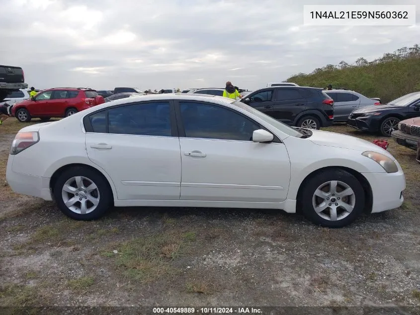 2009 Nissan Altima 2.5 S VIN: 1N4AL21E59N560362 Lot: 40549889