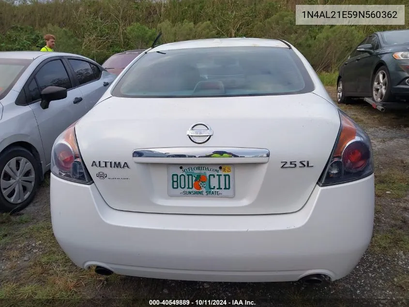 2009 Nissan Altima 2.5 S VIN: 1N4AL21E59N560362 Lot: 40549889