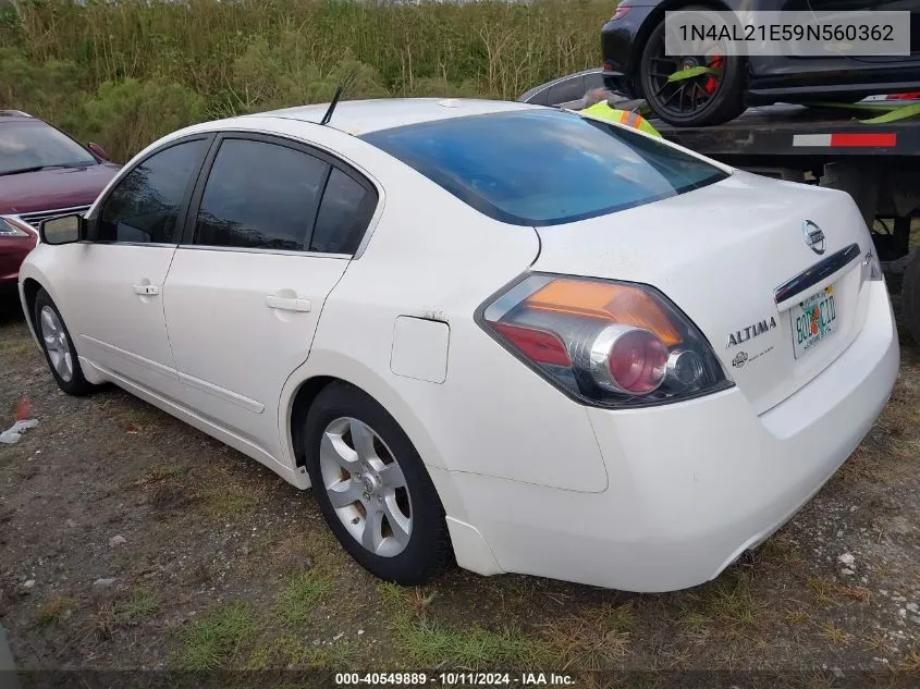 2009 Nissan Altima 2.5 S VIN: 1N4AL21E59N560362 Lot: 40549889