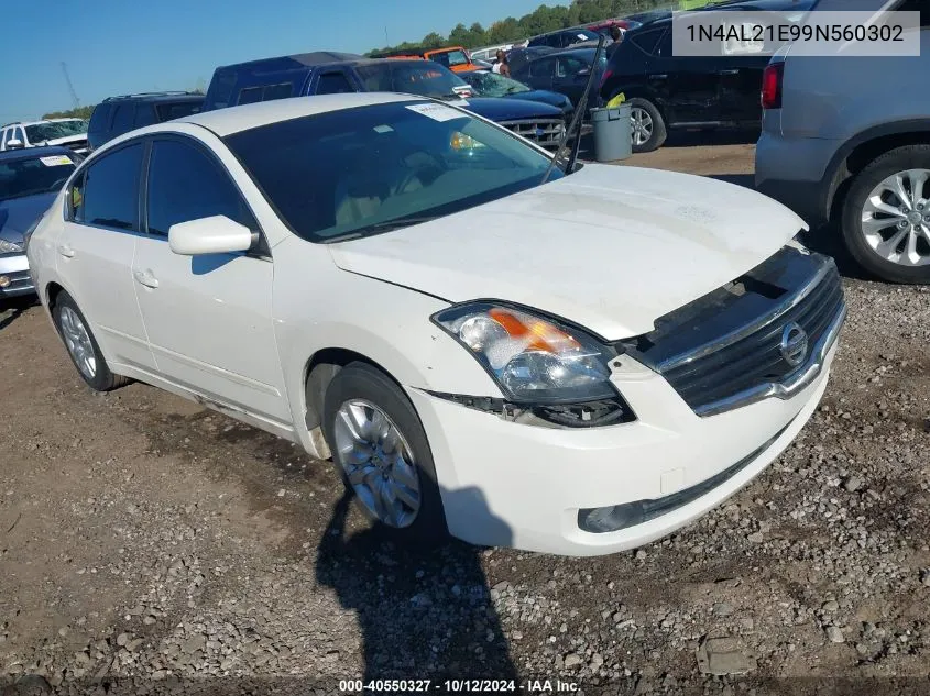 2009 Nissan Altima 2.5 VIN: 1N4AL21E99N560302 Lot: 40550327