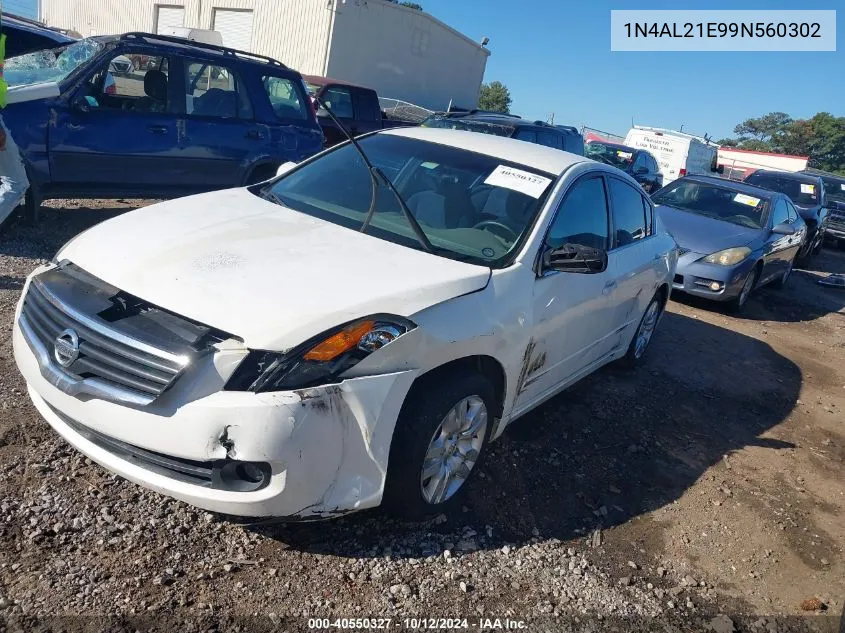 2009 Nissan Altima 2.5 VIN: 1N4AL21E99N560302 Lot: 40550327