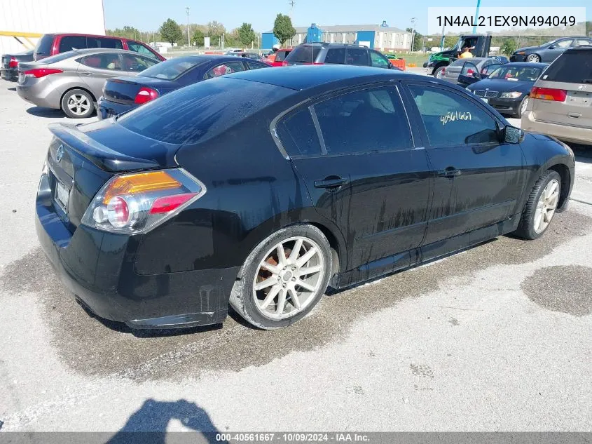 2009 Nissan Altima 2.5 S VIN: 1N4AL21EX9N494049 Lot: 40561667