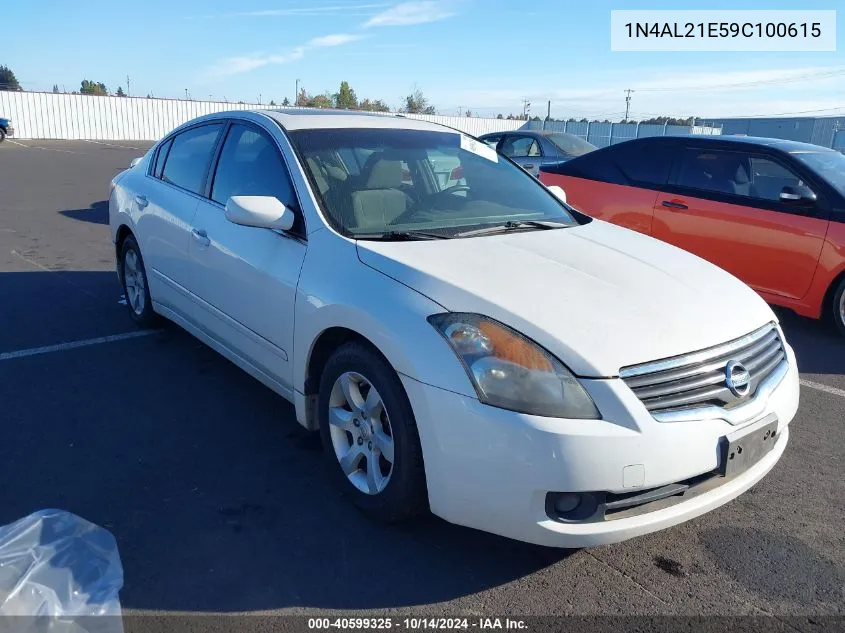 2009 Nissan Altima 2.5 S VIN: 1N4AL21E59C100615 Lot: 40599325