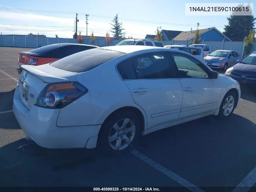 2009 Nissan Altima 2.5 S VIN: 1N4AL21E59C100615 Lot: 40599325