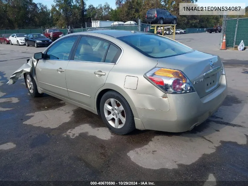 2009 Nissan Altima 2.5 S VIN: 1N4AL21E09N534087 Lot: 40670590