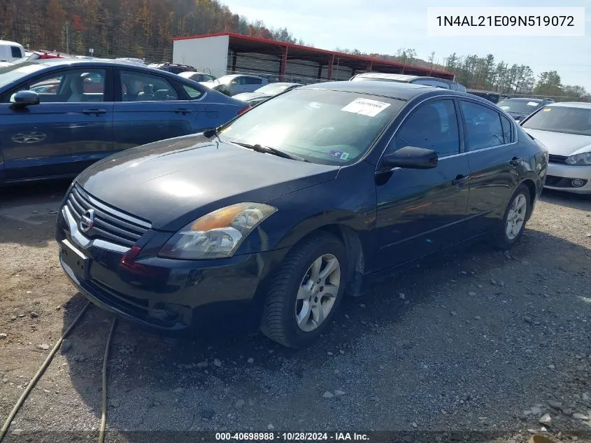 2009 Nissan Altima 2.5 S VIN: 1N4AL21E09N519072 Lot: 40698988