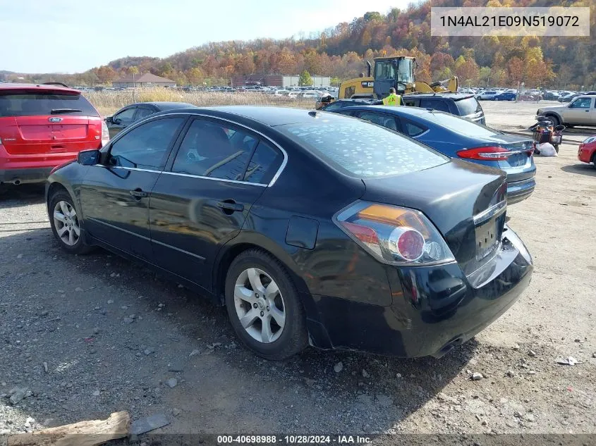 2009 Nissan Altima 2.5 S VIN: 1N4AL21E09N519072 Lot: 40698988