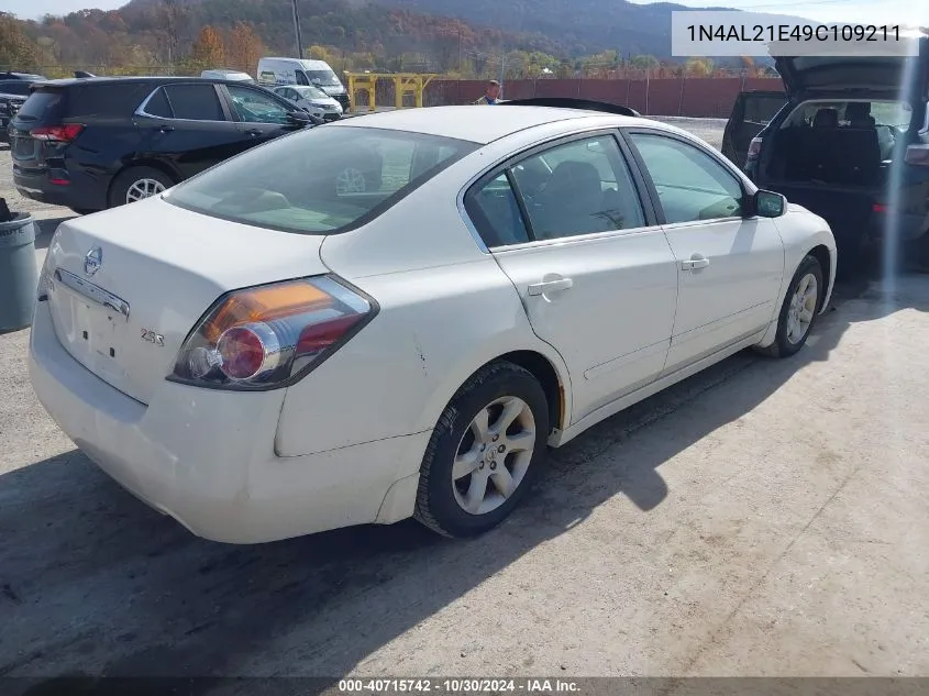 2009 Nissan Altima 2.5 S VIN: 1N4AL21E49C109211 Lot: 40715742