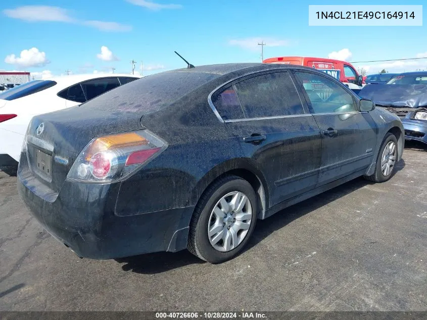 2009 Nissan Altima Hybrid VIN: 1N4CL21E49C164914 Lot: 40726606