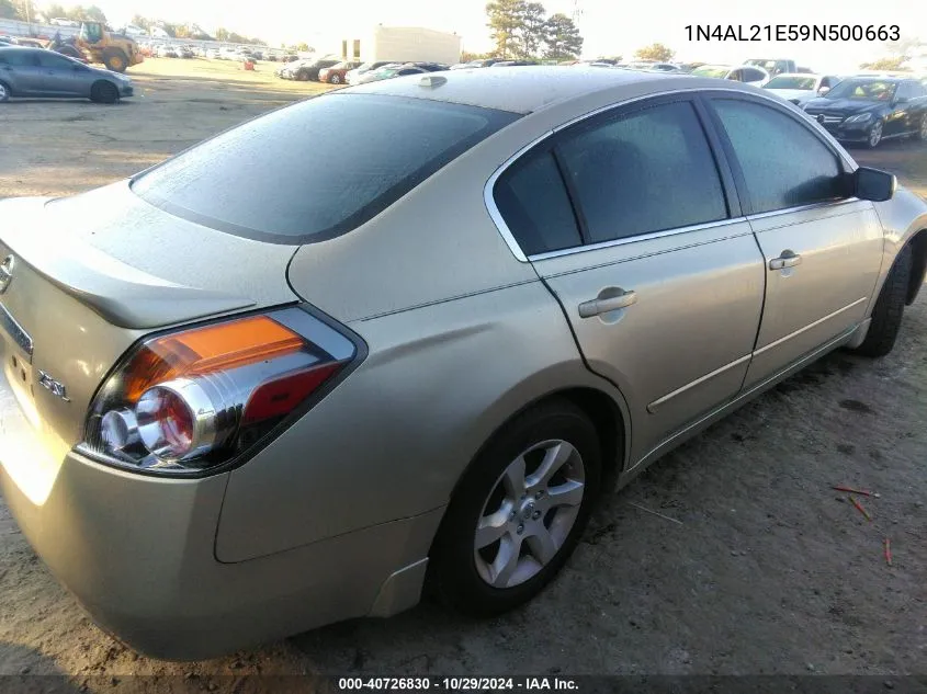 2009 Nissan Altima 2.5 S VIN: 1N4AL21E59N500663 Lot: 40726830