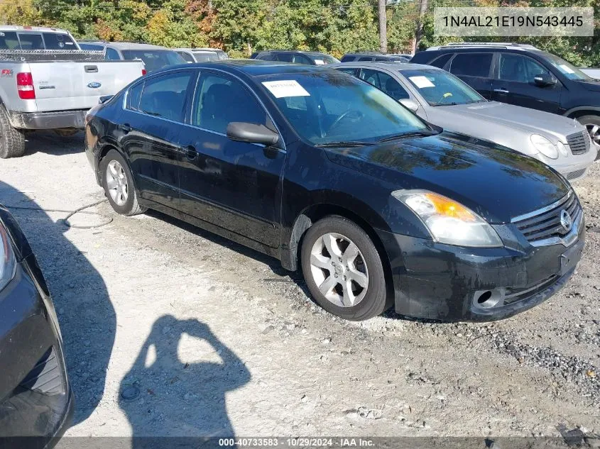 2009 Nissan Altima 2.5 S VIN: 1N4AL21E19N543445 Lot: 40733583