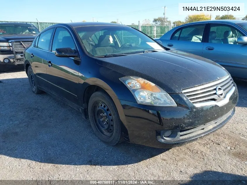 2009 Nissan Altima 2.5 S VIN: 1N4AL21E29N503424 Lot: 40758517