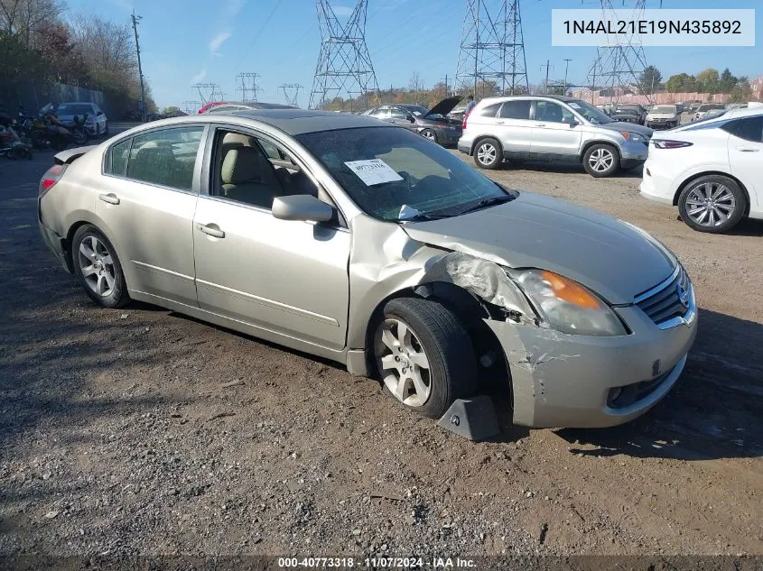 2009 Nissan Altima 2.5 S VIN: 1N4AL21E19N435892 Lot: 40773318