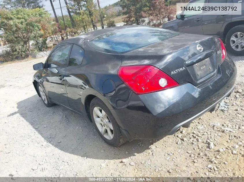 2009 Nissan Altima 2.5 S VIN: 1N4AL24E39C138792 Lot: 40773337