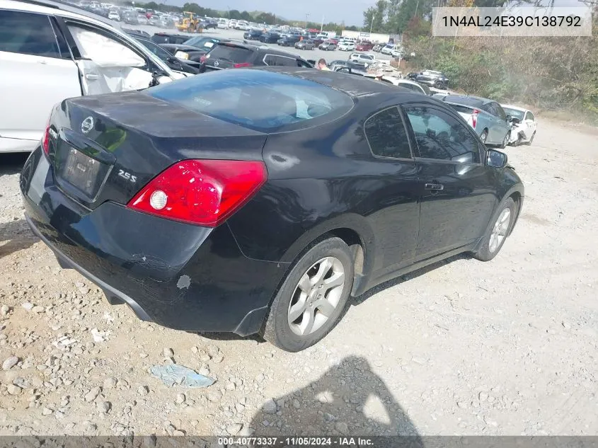 2009 Nissan Altima 2.5 S VIN: 1N4AL24E39C138792 Lot: 40773337