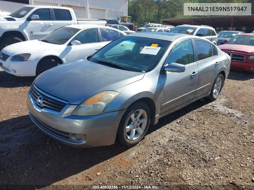 2009 Nissan Altima 2.5 S VIN: 1N4AL21E59N517947 Lot: 40839355