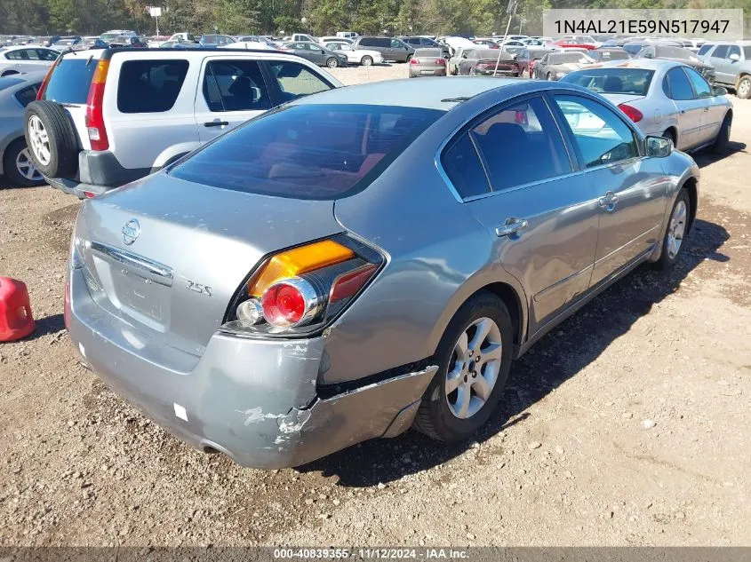 2009 Nissan Altima 2.5 S VIN: 1N4AL21E59N517947 Lot: 40839355