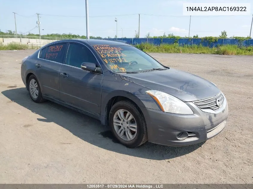 2010 Nissan Altima S VIN: 1N4AL2AP8AC169322 Lot: 12053517