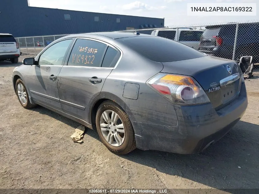 2010 Nissan Altima S VIN: 1N4AL2AP8AC169322 Lot: 12053517