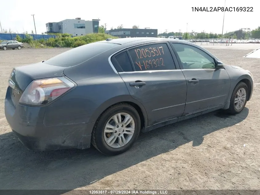 2010 Nissan Altima S VIN: 1N4AL2AP8AC169322 Lot: 12053517