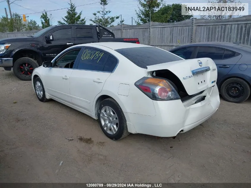 2010 Nissan Altima VIN: 1N4AL2AP1AC183949 Lot: 12080789