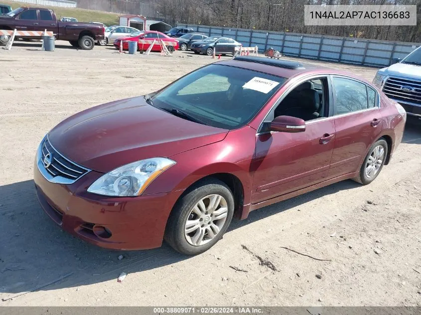 2010 Nissan Altima 2.5 S VIN: 1N4AL2AP7AC136683 Lot: 38809071