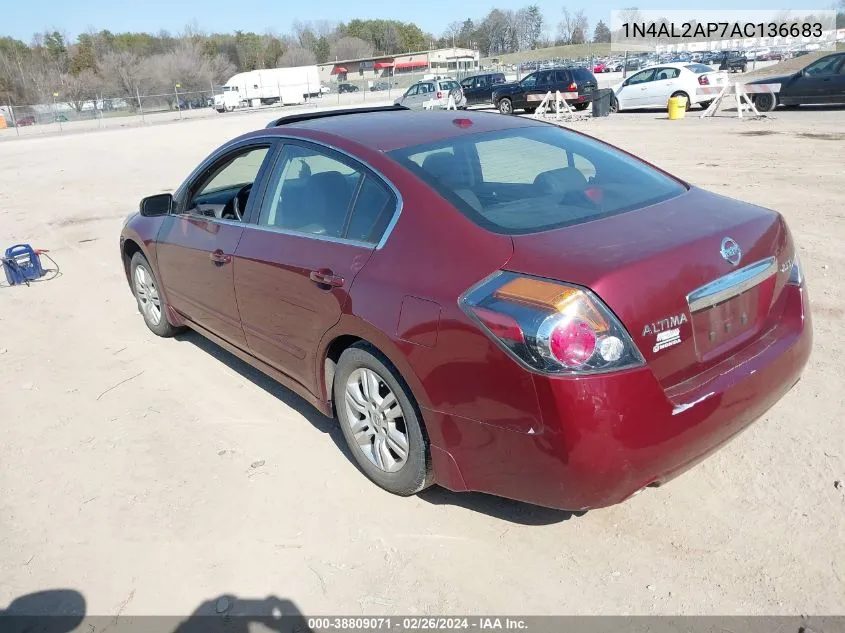 2010 Nissan Altima 2.5 S VIN: 1N4AL2AP7AC136683 Lot: 38809071