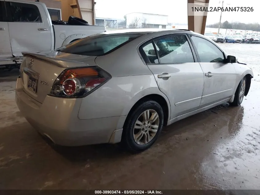 2010 Nissan Altima 2.5 S VIN: 1N4AL2AP6AN475326 Lot: 38903474